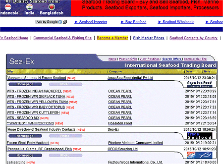 Branded membership - your postings on our seafood trading board are highlighted and include your logo