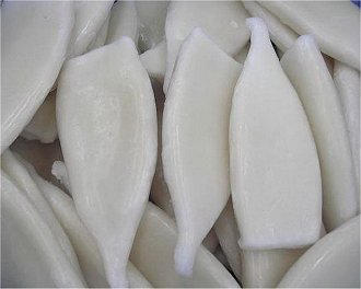 cleaned squid tubes