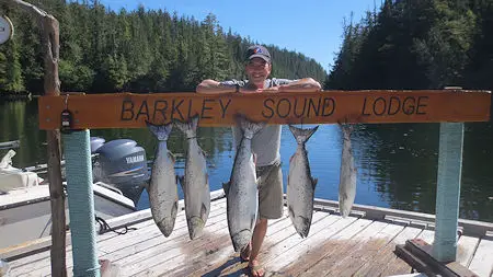 Chinook Salmon from ten to twenty-five pounds.  The salmon were landed fishing Austin and Cree Islands in early June 2016