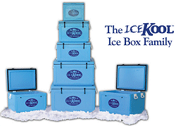 Seven models to choose from. IceKool Ice Boxes by Evakool