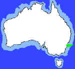 Map showing where hairtail are in Australian waters