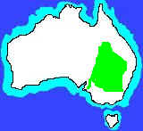 Map showing where Murray Cod (Maccullochella peeli) are found in Australia