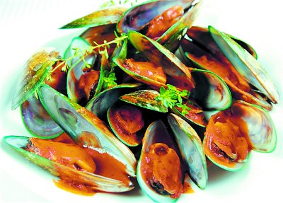 mussels, sauce, cooked mussels, greenlip mussels, greenshell mussels, green shell mussels