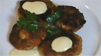 Recipe Crawfish Cakes with Mustard Sauce