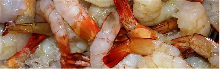 prawn cutlet meat, peeled, undeveined, tail on prawns shrimp