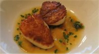 Recipe scallops with orange sauce