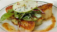 Maple glazed sea scallops