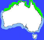Map showing where Red Emperor Fish are caught in Australian waters.