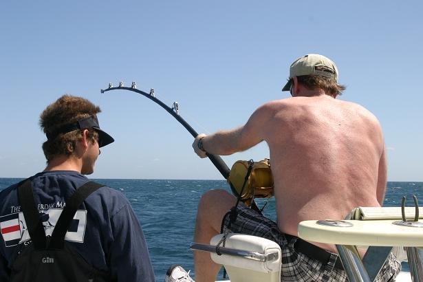 game fishing from fighting chair