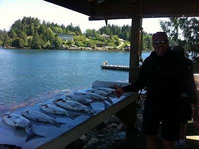 The fish in this photo were all landed very close to the Bamfield Harbor. Fishing can be very good during the late spring and all of the summer months along the Bamfield Wall