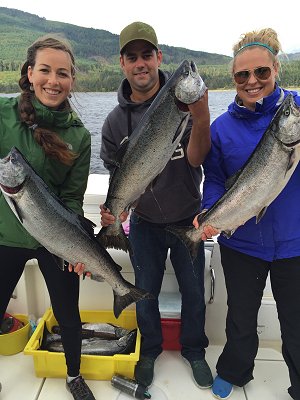 This Group of happy Anglers fished with Doug of Slivers Charters Salmon Sport fishing in the Alberni Inlet and had a great morning of salmon fishing