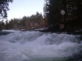 The days are clear and crisp in Port Alberni.   The November rains have had the Stamp river rise dramatically and in many spots it is moving very quickly as displayed in this picture  When fishing the Stamp by foot or jet boat make sure you know where you are going.