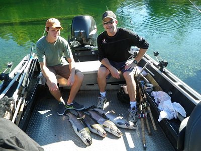 Keith and son Ben had a wonderful fishing time on the Stamp River with guide Curtis.  They landed the Coho in the jet boat fishing the Lower Stamp River on a very warm day.