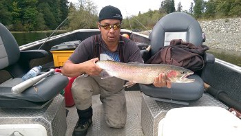 Steelhead fishing in the Stamp has picked up during the past weeks.  The river has now gone up a lot due to heavy rain.  Steelhead and Coho fishing will continue strong into November