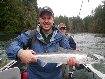 Mark had a great guided Winter Steelhead trip on the Stamp River close to Port Alberni Vancouver Island.  The Steelhead fishing Has been very consistent over the past few weeks with guides hooking into 6 to 10 Steelhead for guests each day