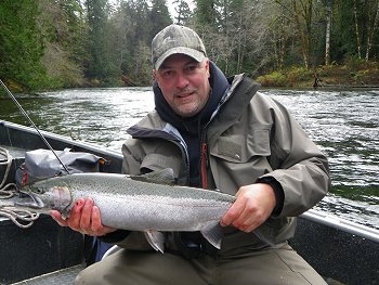 Fishing for Steelhead on Vancouver Islands very own Stamp River which is close to Port Alberni B.C. is a great way to spend some leisure time.  The Steelhead fishing is good and the Winter Steelhead now are spread out all over the Stamp.  The Lower area below the bucket does not have a bait ban and roe, roe bags and shrimp are still popular to attract the Steelhead. 