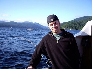 As seen in this picture with guest Ty aboard a Slivers Charters Salmon Sport Fishing boat many boats fish the inlet when fishing sockeye.  Many hope the summer of 09 will see this activity again.