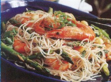 Prawns (Shrimp), Asparagus & Noodle Stir-Fry