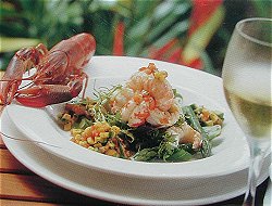 Marinated redclaw crayfish salad