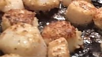 Lemon Crusted sea scallops