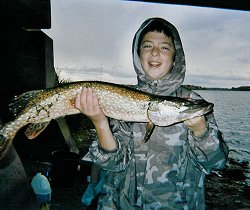 "Largemouth" Ari Lumbroso with his first Northern Pike, St Lawrence River