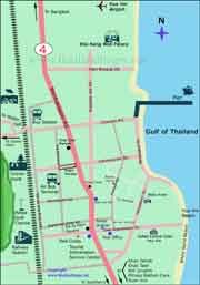 Maps of Thailand, Hua Hin map