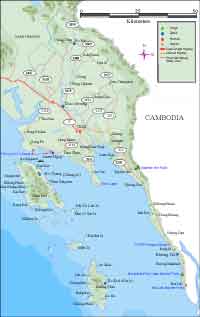 Maps of Thailand, Trat map