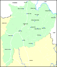 Northern Thailand maps, map of Chiang Rai