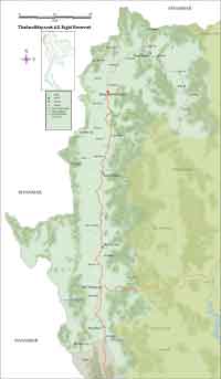 Northern Thailand maps, map of Mae Hong Son