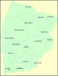 Maps of north east Thailand, Chaiyaphum map