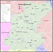 Maps of north east Thailand, map of Roi Et