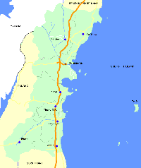 Southern Thailand maps, map of Chumpon district