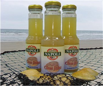 Clam juice bottled