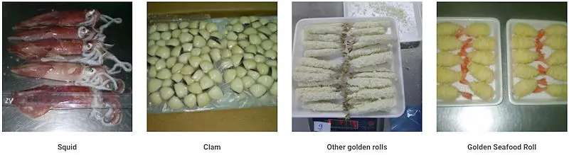 Zahra JSC Vietnam Seafood - Squid, Clam, Value Added Seafood products, golden seafood rolls