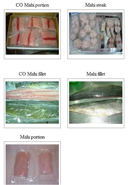 mahi mahi cutlets, fillets, mahi mahi products, portions