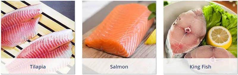 Mah Protein Iran Domestic Seafood Products - Tilapia, Atlantic Salmon, King fish, Spanish Mackerel